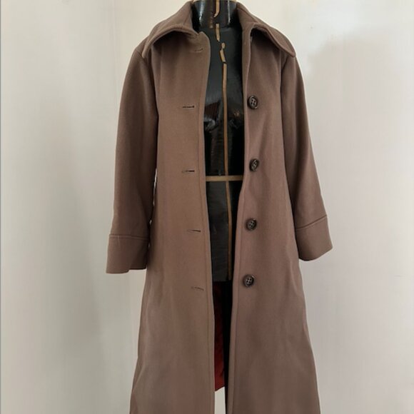 Vintage Sterling Stall Brown Virgin Wool Coat - Picture 3 of 5